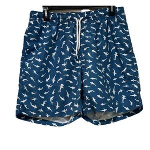 MAAMGIC Shark Print Mesh Lined Men’s Size Large Swim Trunks